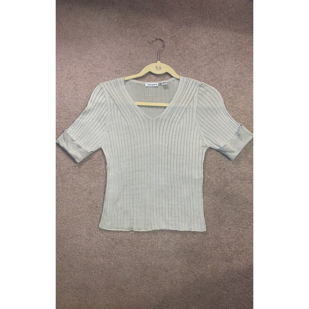 Tahari 100% silk cropped sweater